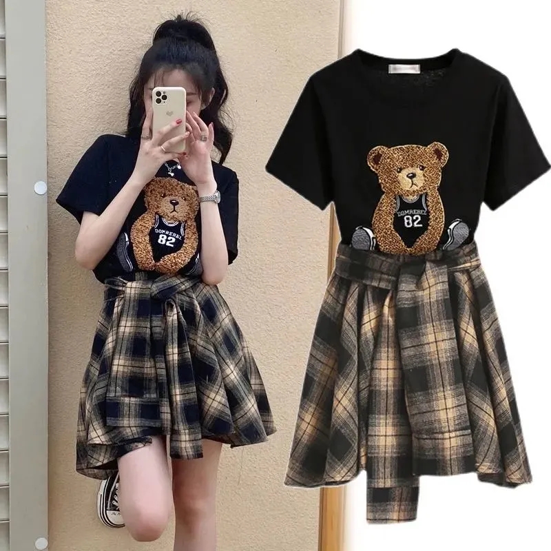 Summer Clothing Aesthetic - 여성용 여름 스커트 및 탑 세트,