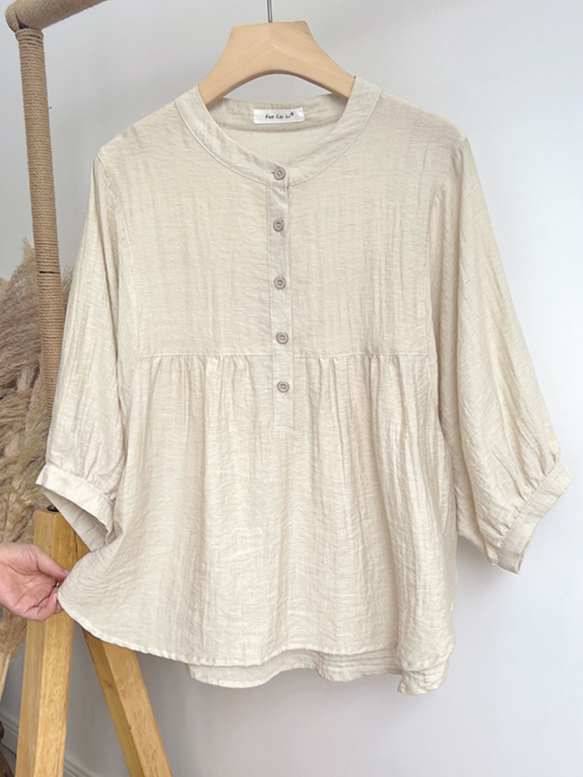 Japan Summer Clothing Women - 여성용 루즈한 얇은 라운드넥 셔츠, 일본