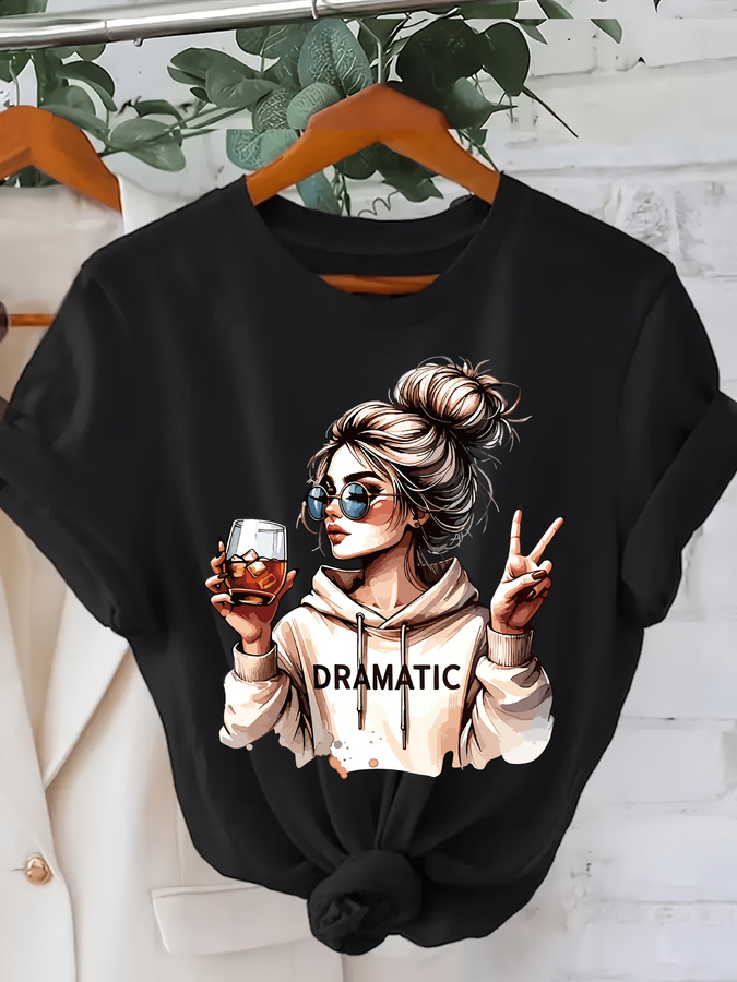Summer Clothing Trends For Women 2026 - DRAMATIC 1pc 여성 패션 프린트 라운드