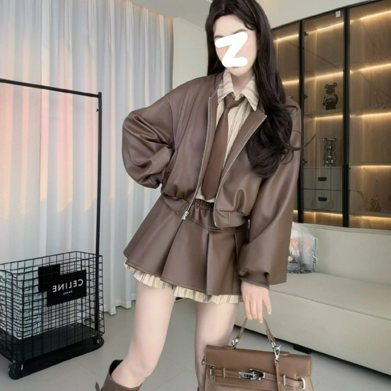 미국 스파이스 걸 스타일 레트로 페이크 투피스 가죽 재 - Summer Clothing Juniors 리뷰 및 가격