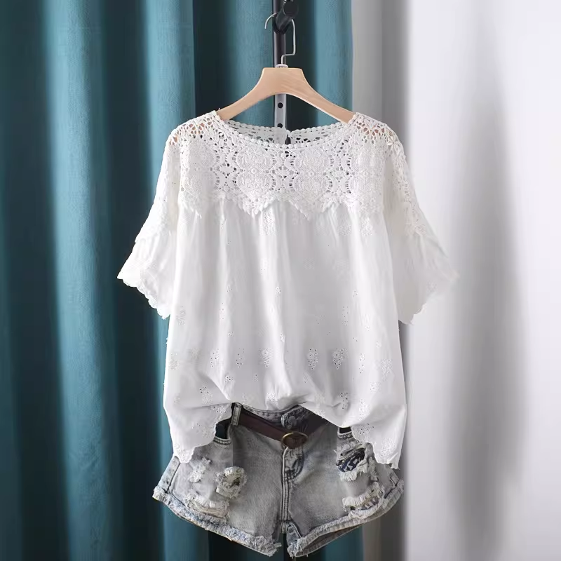 2026 속이 비치는 레이스 패치워크 셔츠와 블라우스  - Japan Summer Clothing Women 리뷰 및 가격
