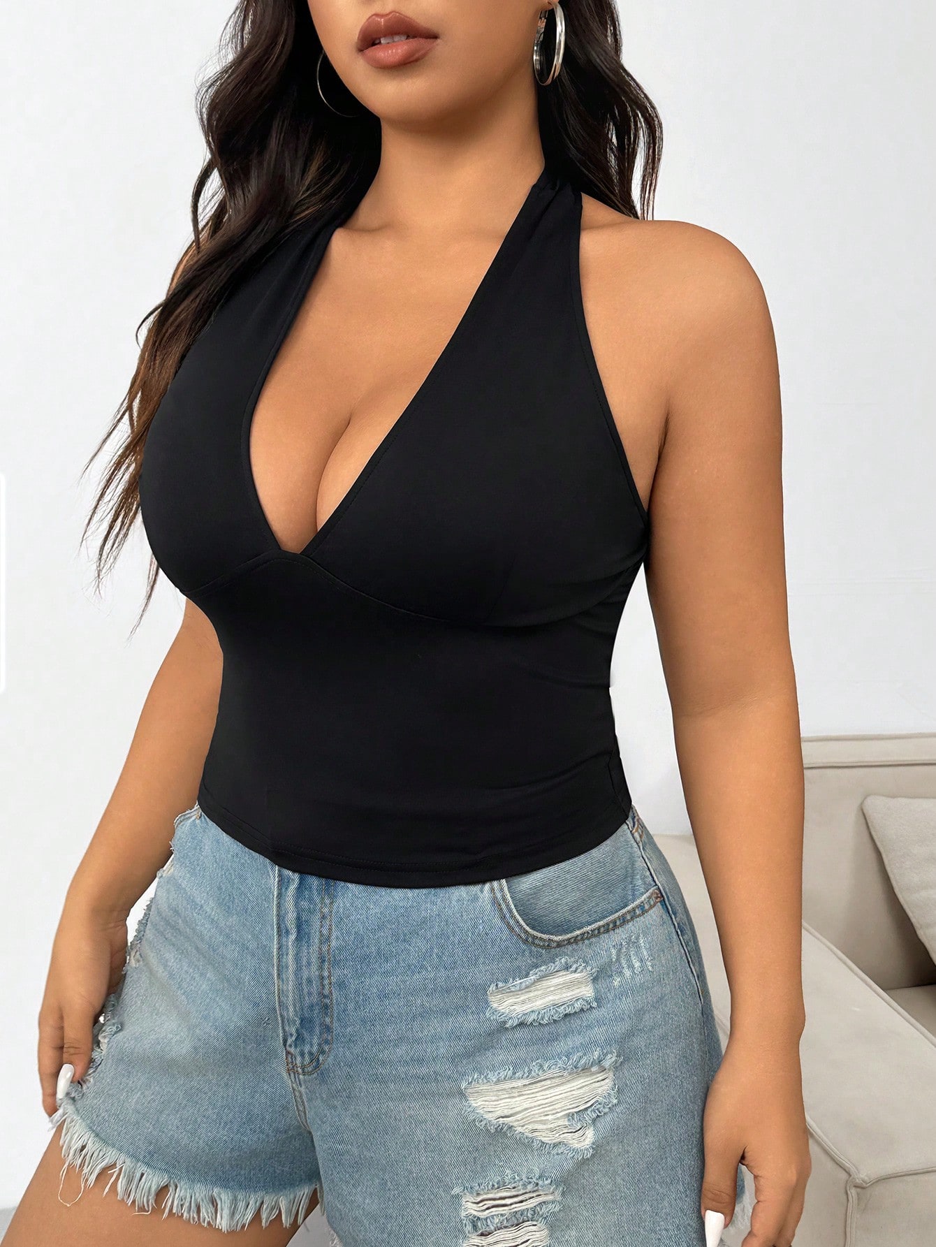 새로운 패션 솔리드 컬러 플러스 사이즈 여성 패션 섹시 - Summer Clothing For Plus Size Women 리뷰 및 가격