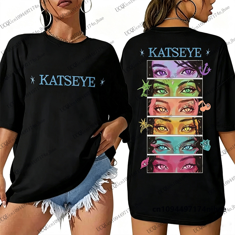 2026 Kpop Katseye Eyes 그래픽 코튼  - Summer Clothing Aesthetic 리뷰 및 가격