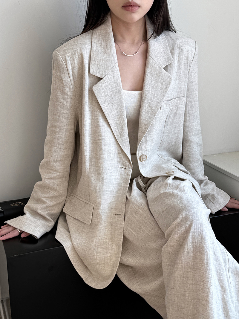 2025년 여름 신상 고급 린넨 소재 블레이저 재킷 세 - Summer Linen Clothing For Women 리뷰 및 가격