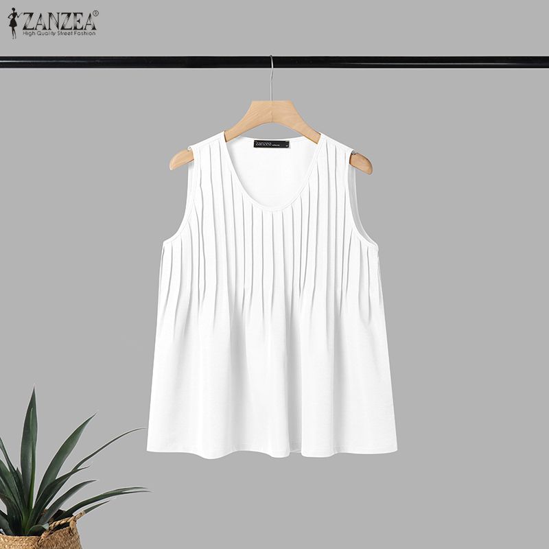 ZANZEA 여성 여름 핀턱 탱크탑 플러스 사이즈 캐주 - Summer Clothing For Plus Size Women 리뷰 및 가격