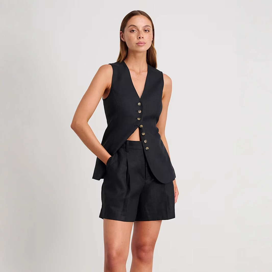 Wolfeel 코튼 린넨 세련된 캐주얼 조끼 반바지 세 - Summer Linen Clothing For Women 리뷰 및 가격