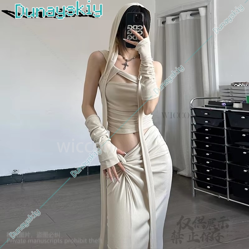섹시한 여신 코스프레 원피스 미학 모래 언덕 여자 후드 - Summer Clothing Aesthetic 리뷰 및 가격