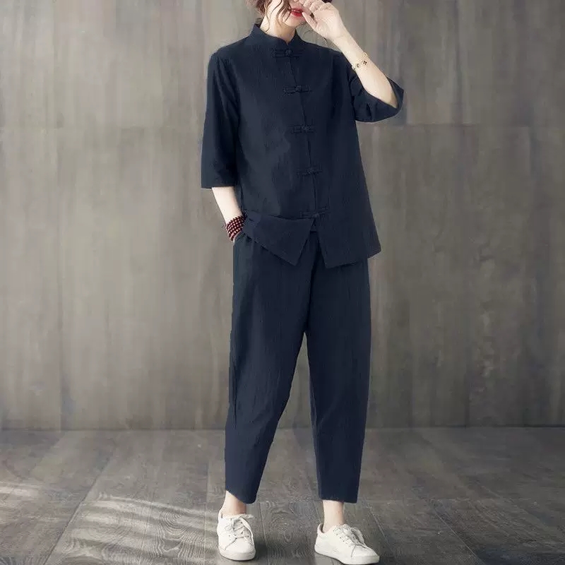 2pcs 불교 여성 의류 2026 중국 스타일 복고풍  - Summer Linen Clothing For Women 리뷰 및 가격