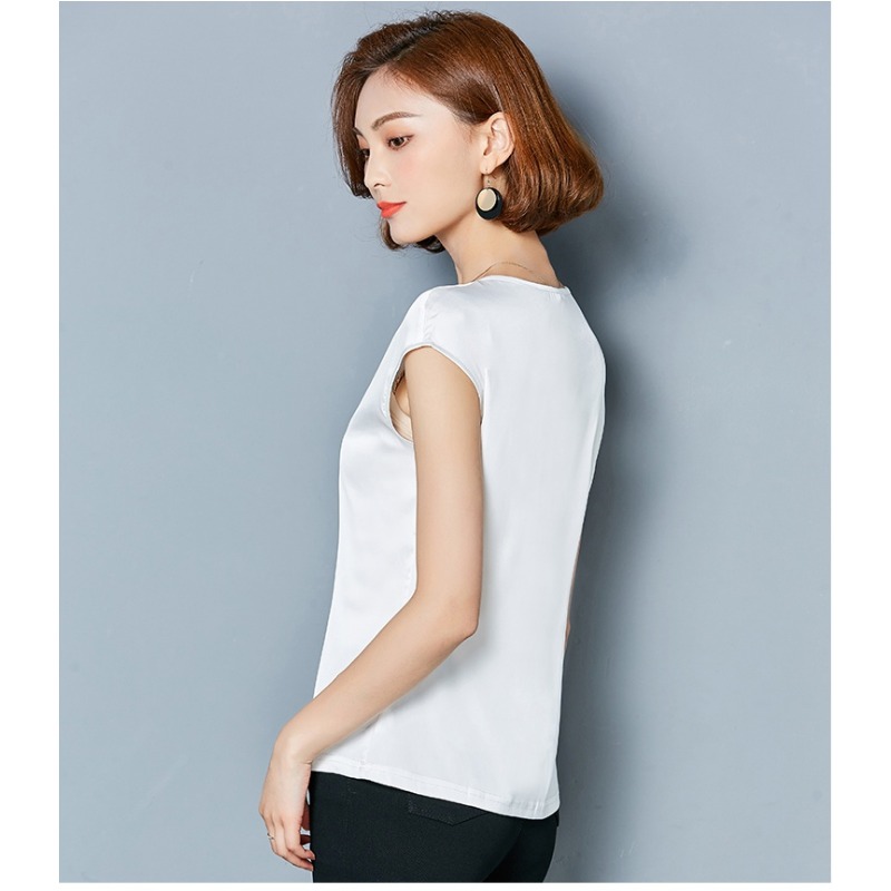 섹시한 실크 베스트 여성 민소매 탑 여름 솔리드 컬러  - Summer Clothing For Plus Size Women 리뷰 및 가격
