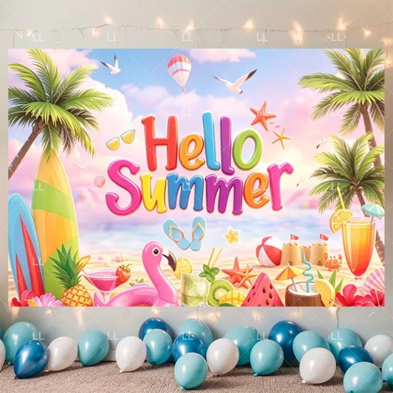 여름 하와이 해변 파티 장식 배너 열대 꽃 알로하 배경 - Summer Clothing Banner 리뷰 및 가격