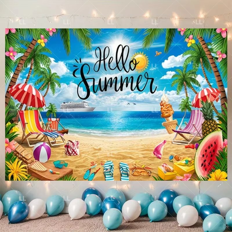 여름 하와이 해변 파티 장식 배너 열대 꽃 알로하 배경 - Summer Clothing Banner 리뷰 및 가격