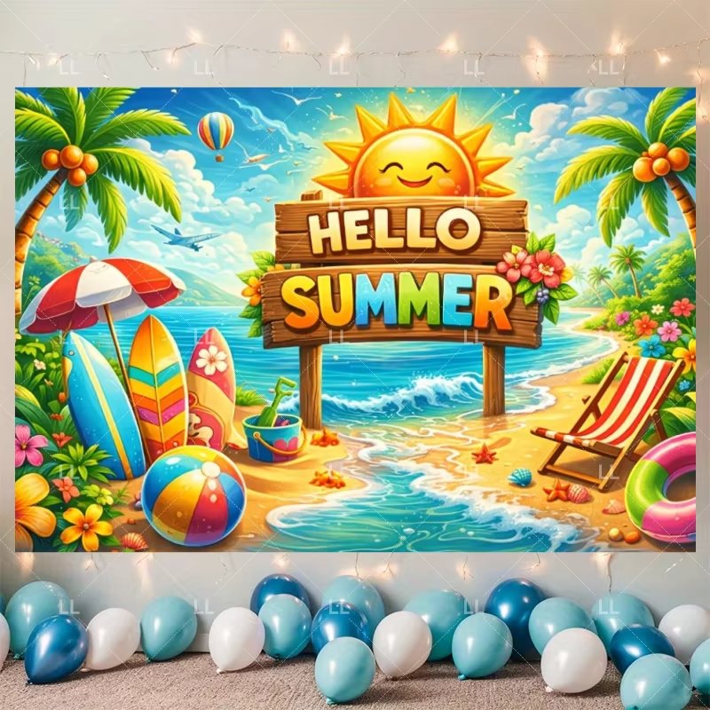 여름 하와이 해변 파티 장식 배너 열대 꽃 알로하 배경 - Summer Clothing Banner 리뷰 및 가격